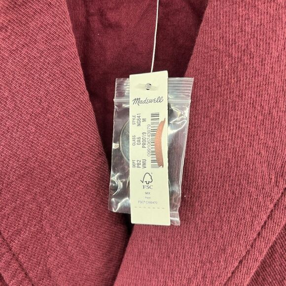 NWT MADEWELL Hayfield Double-Breasted Blazer in BERGUNDY Vintage Mulberry purple - Picture 11 of 15